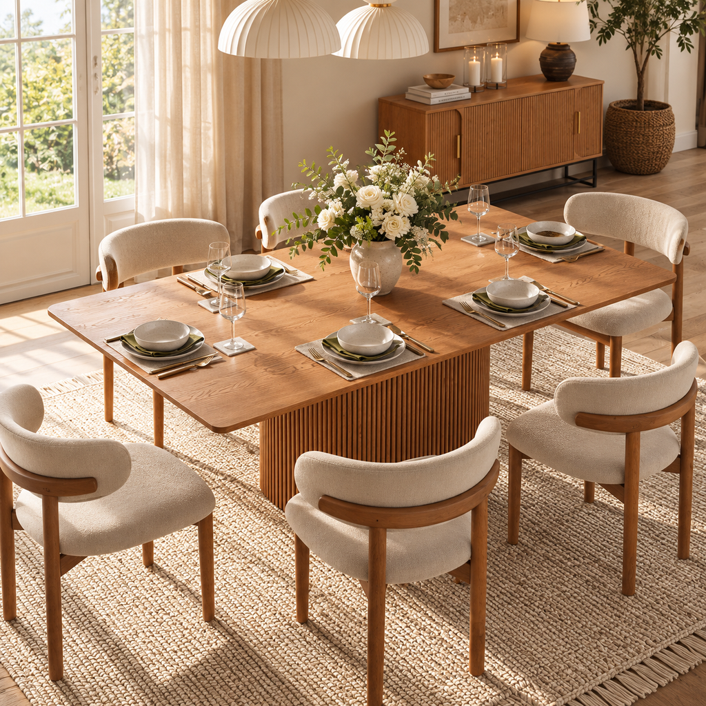 Silva Rectangular Modern Wooden Dining Table