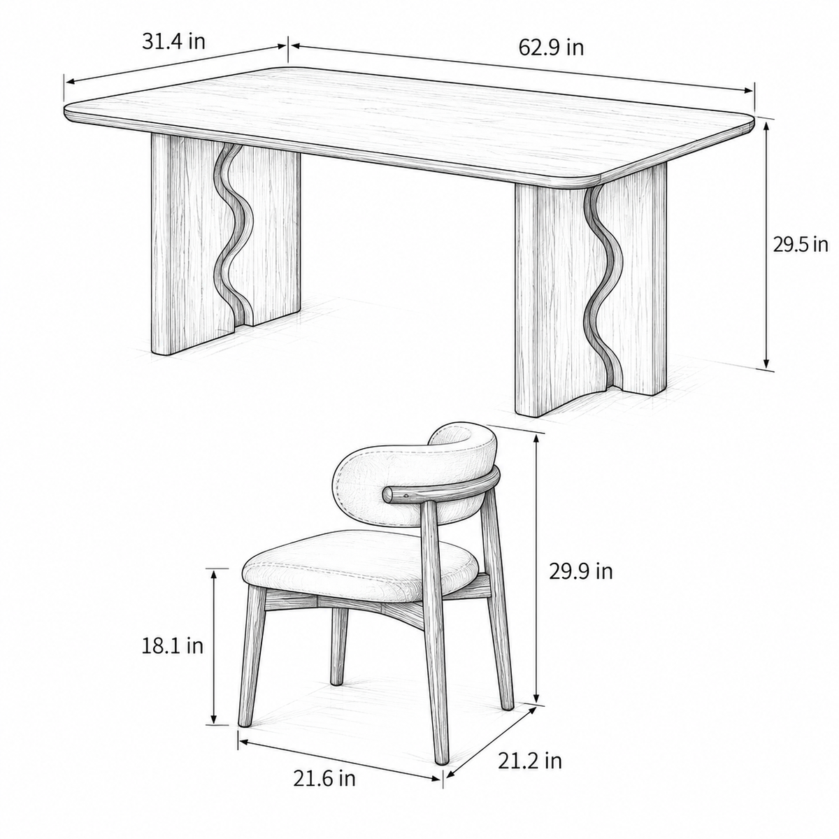 French rectangular dining table