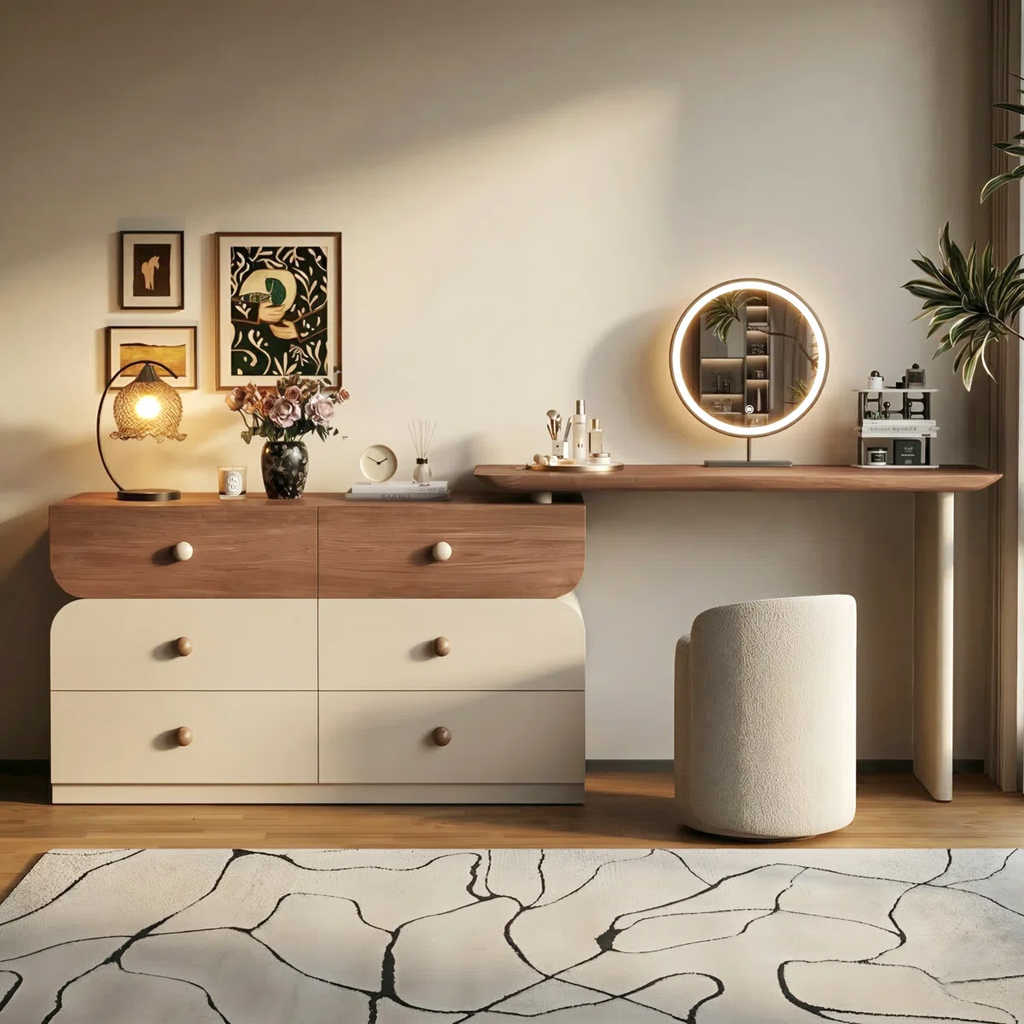 Nira Walnut Glow Dressing Table