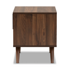 Open Shelf Walnut Bedside Table