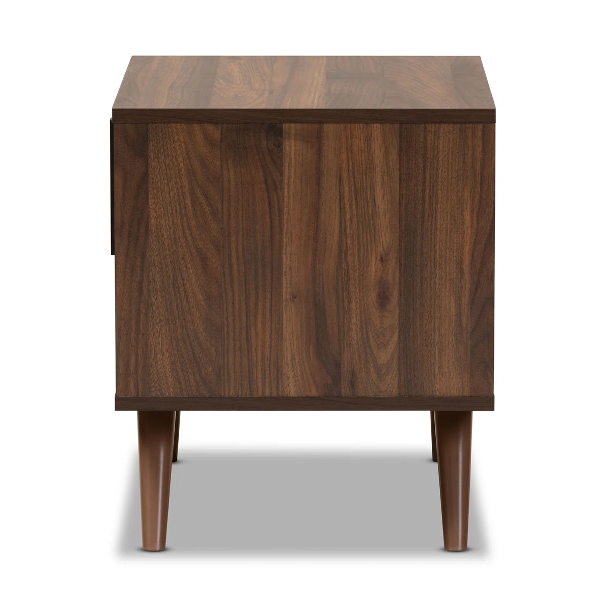 Open Shelf Walnut Bedside Table