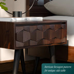Geometric Cube Bedside Table