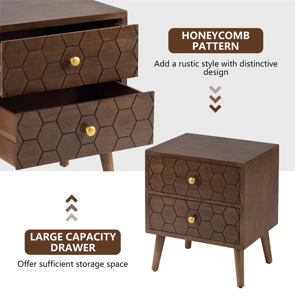 Honeycomb Accent Bedside Table