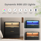 Contemporary LED Cabinet Bedside Table