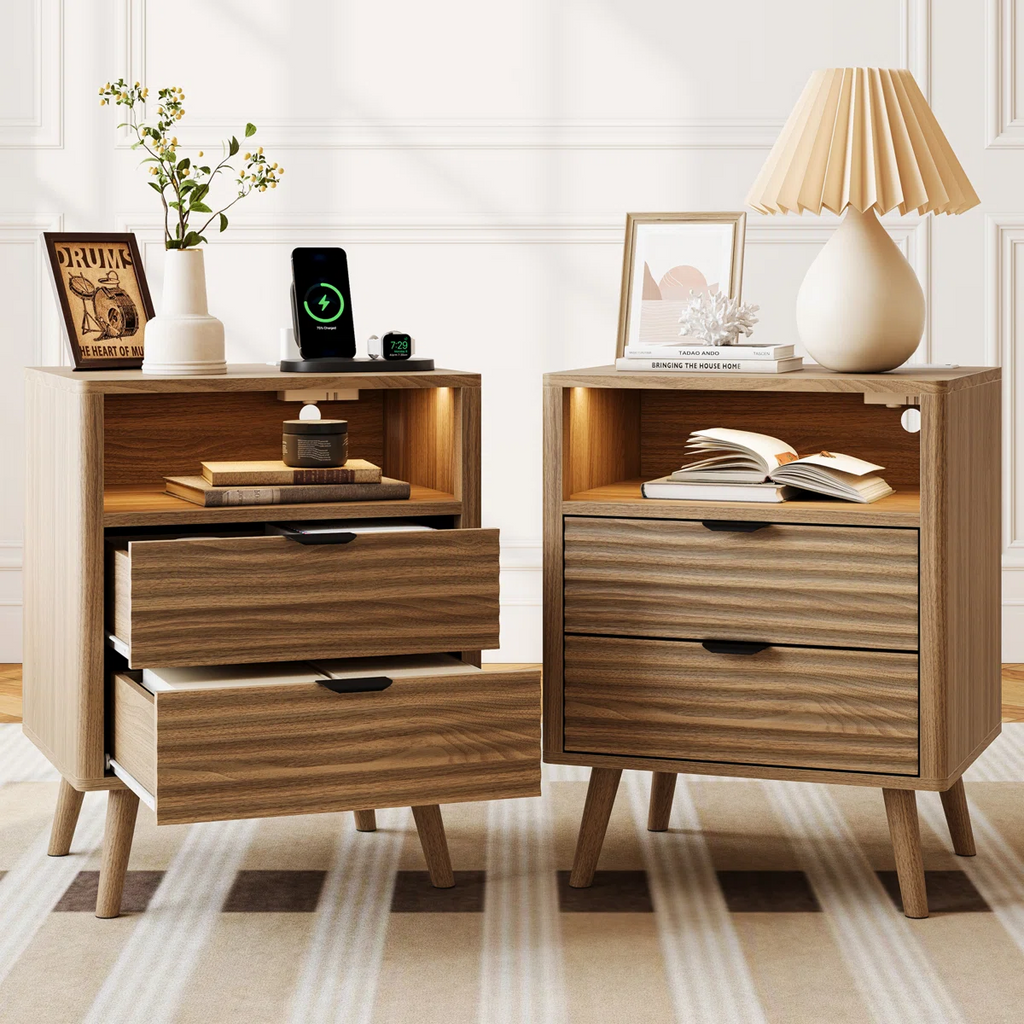 LED Wooden Night Stand