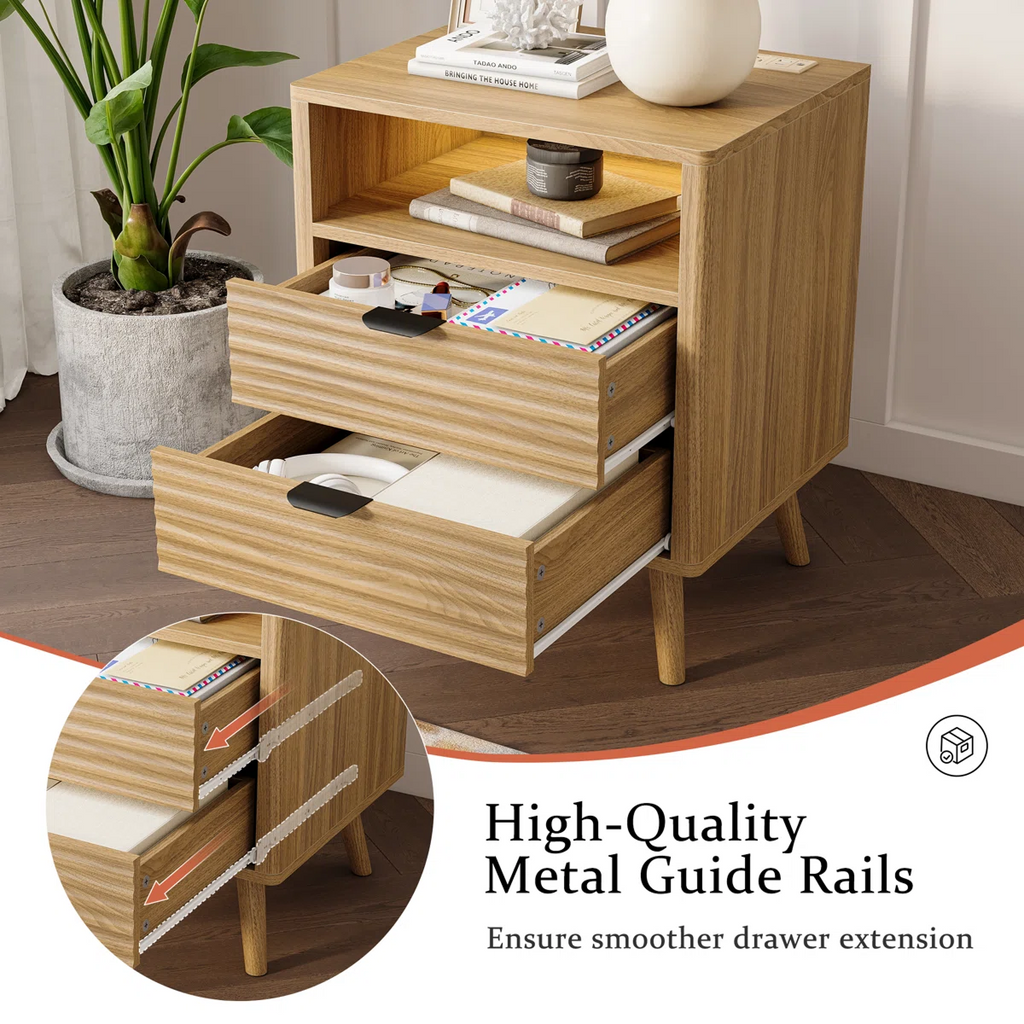 LED Wooden Night Stand