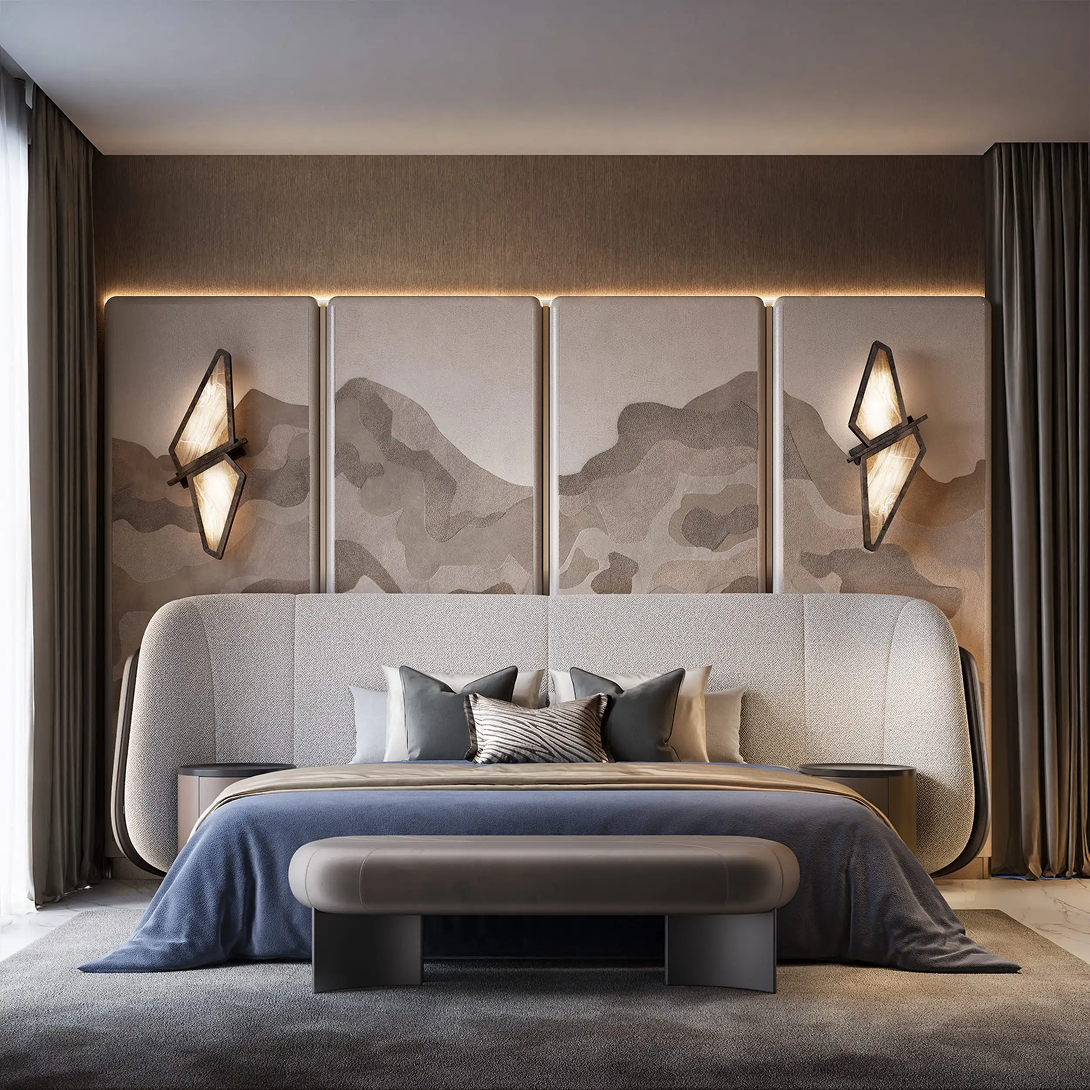Luna Curved Bed Set