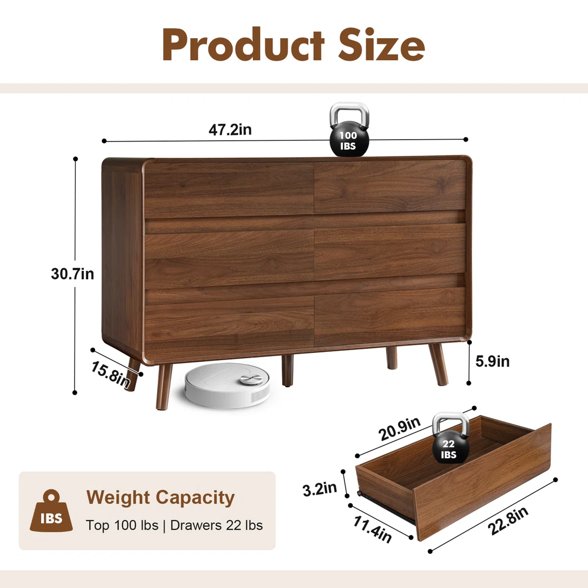 Nira Cane Front Dresser
