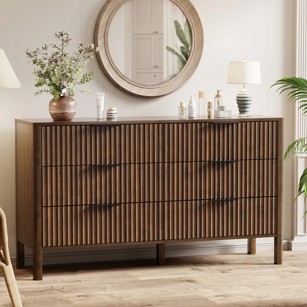 Nira Fluted White Dresser