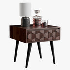 Geometric Cube Bedside Table