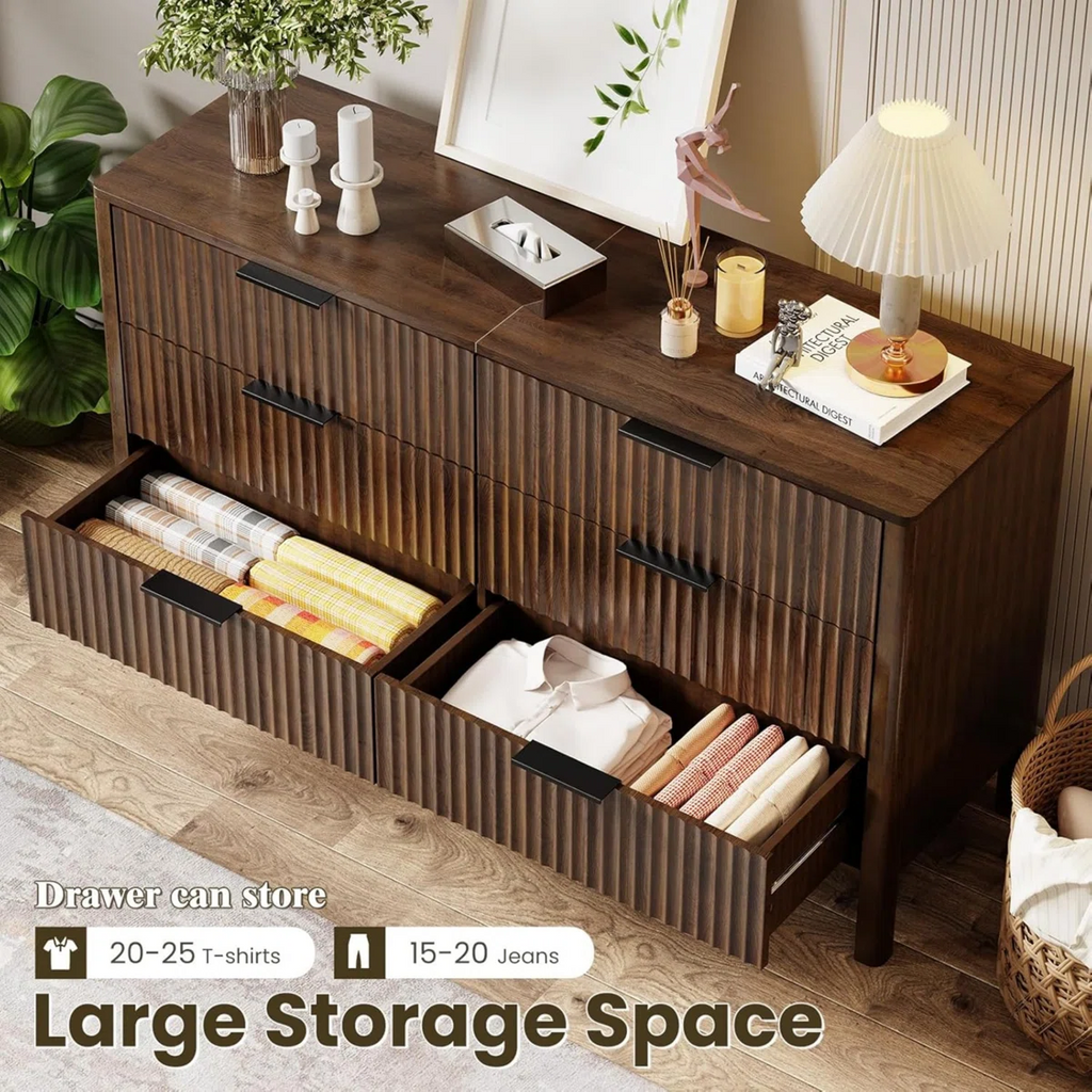 Nira Fluted White Dresser