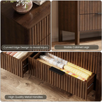 Nira Fluted White Dresser
