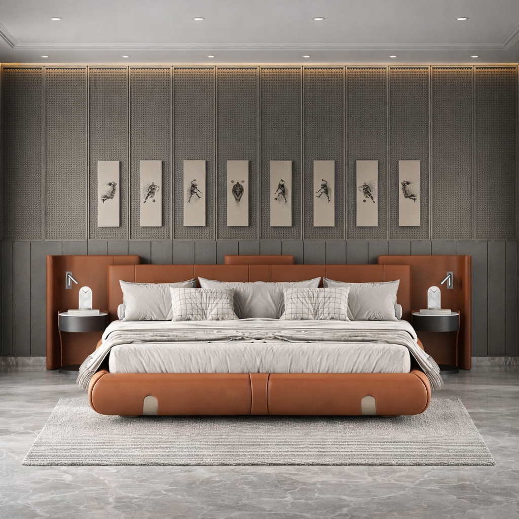 Executive Leather Bed Set