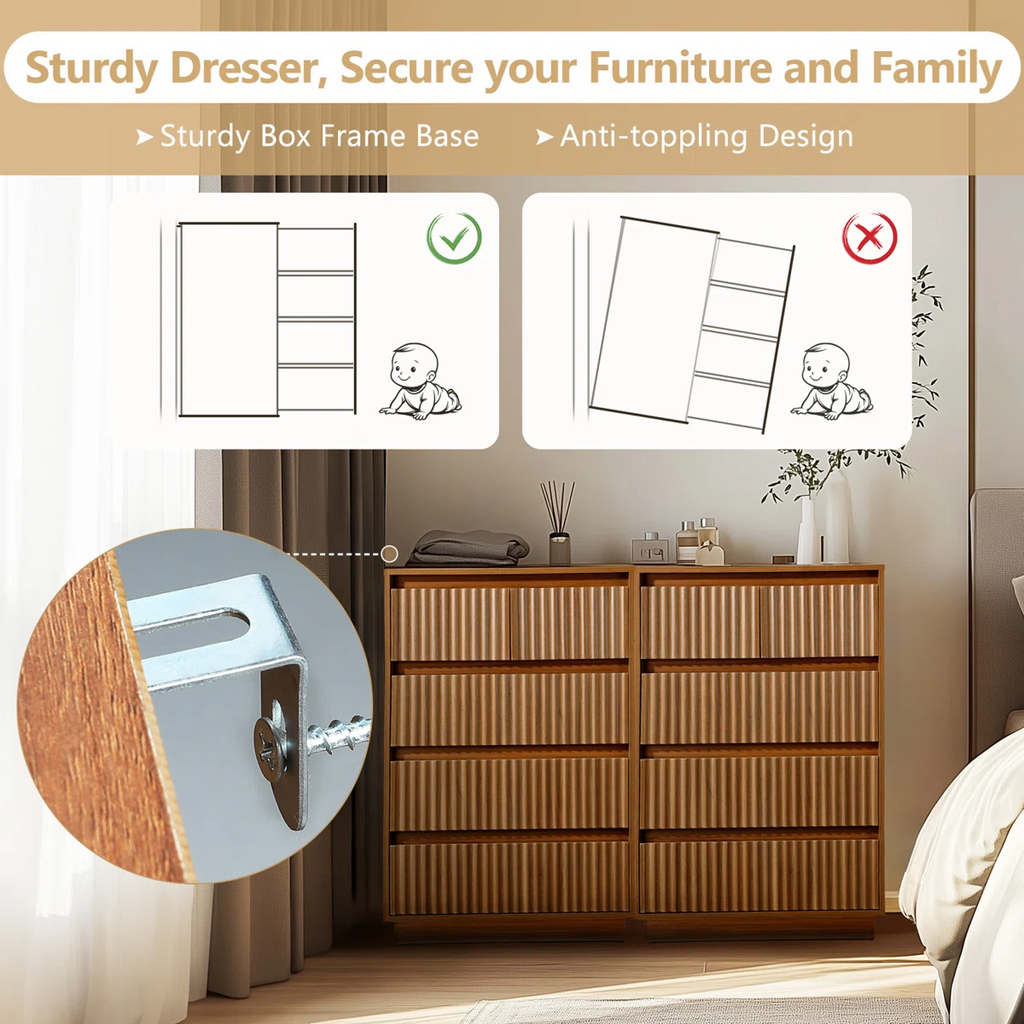 Nira Minimal Tallboy Dresser