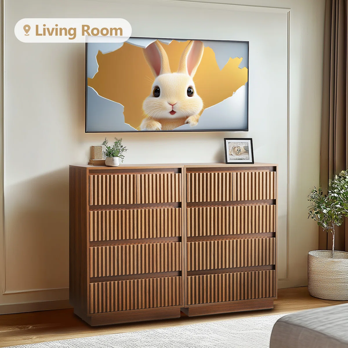 Nira Minimal Tallboy Dresser