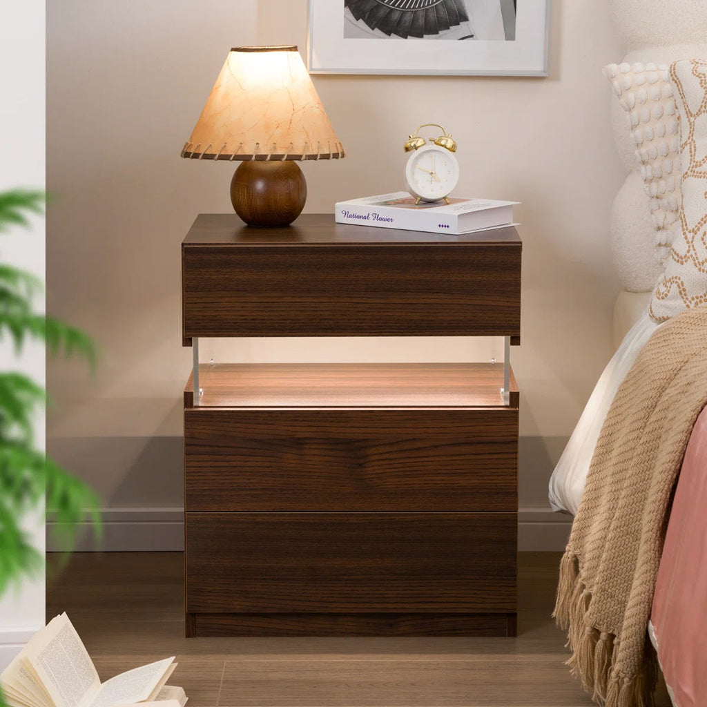 Floating LED Bedside Table