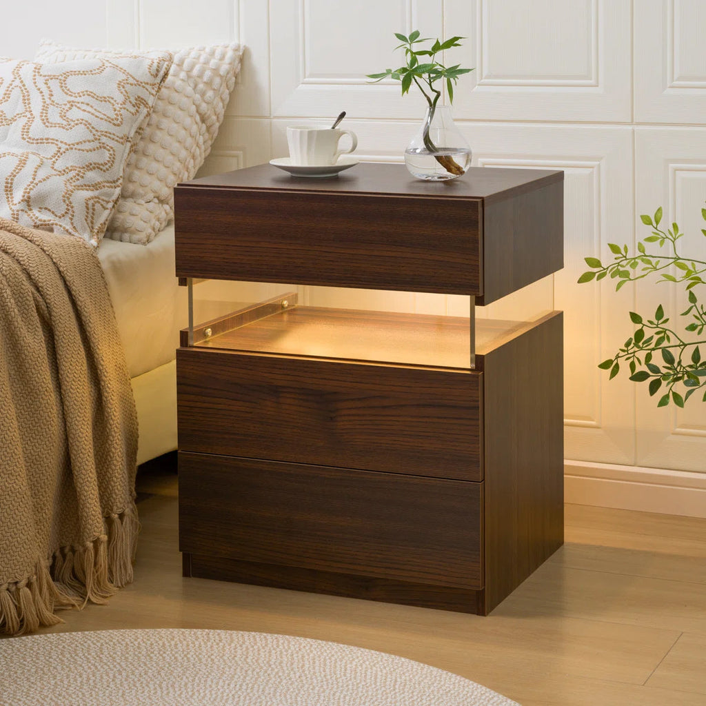 Floating LED Bedside Table