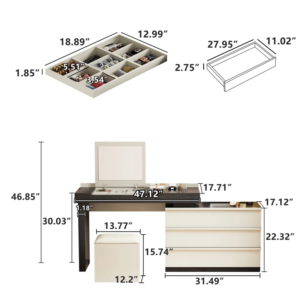 Nira Luna Dressing Table