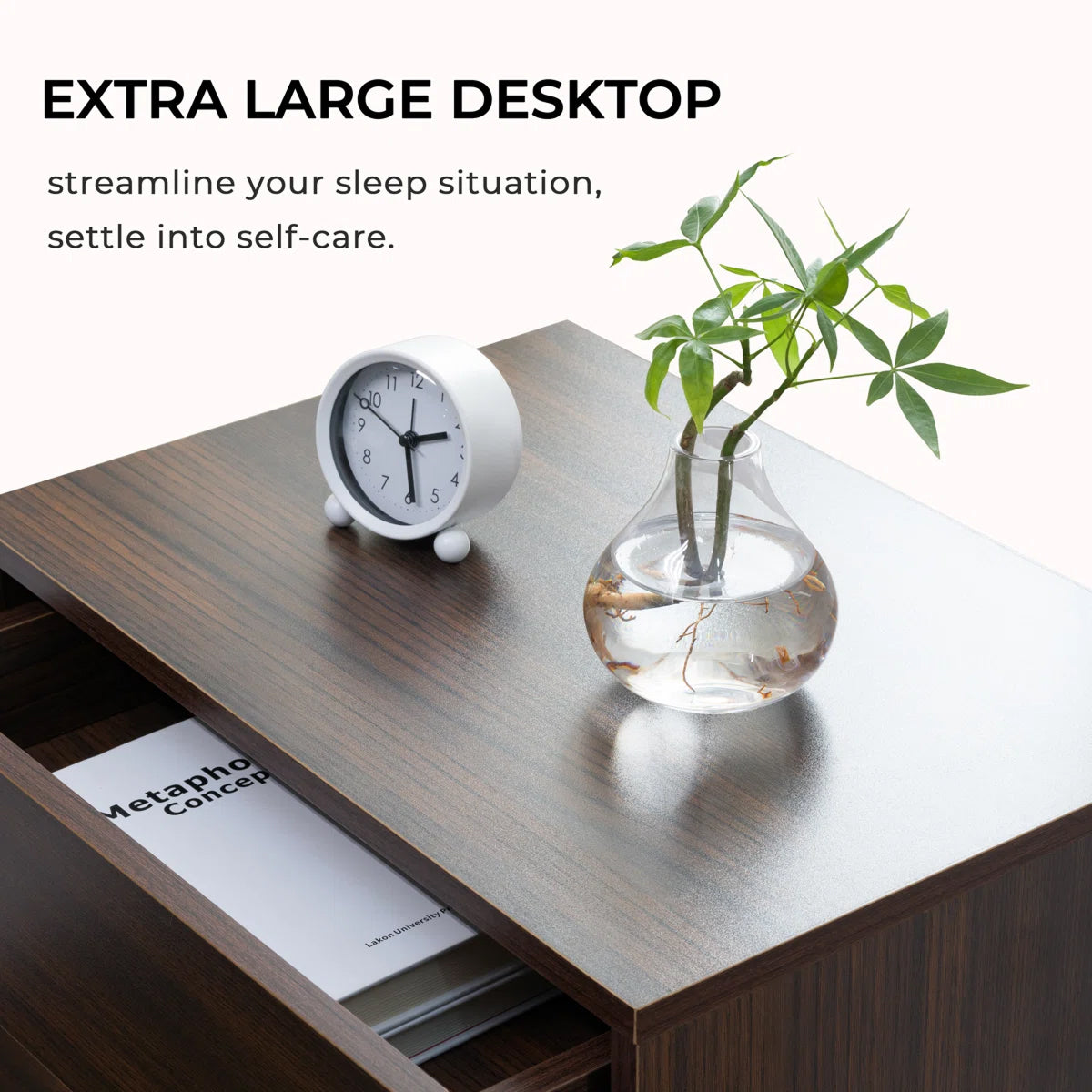 Floating LED Bedside Table