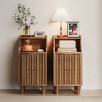 Fluted Storage Bedside Cabinet