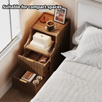 Fluted Storage Bedside Cabinet