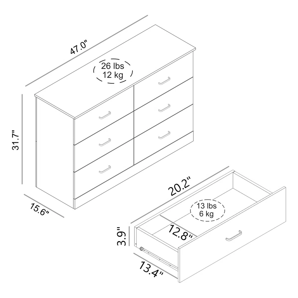 Nira Rustic Drawer Dresser