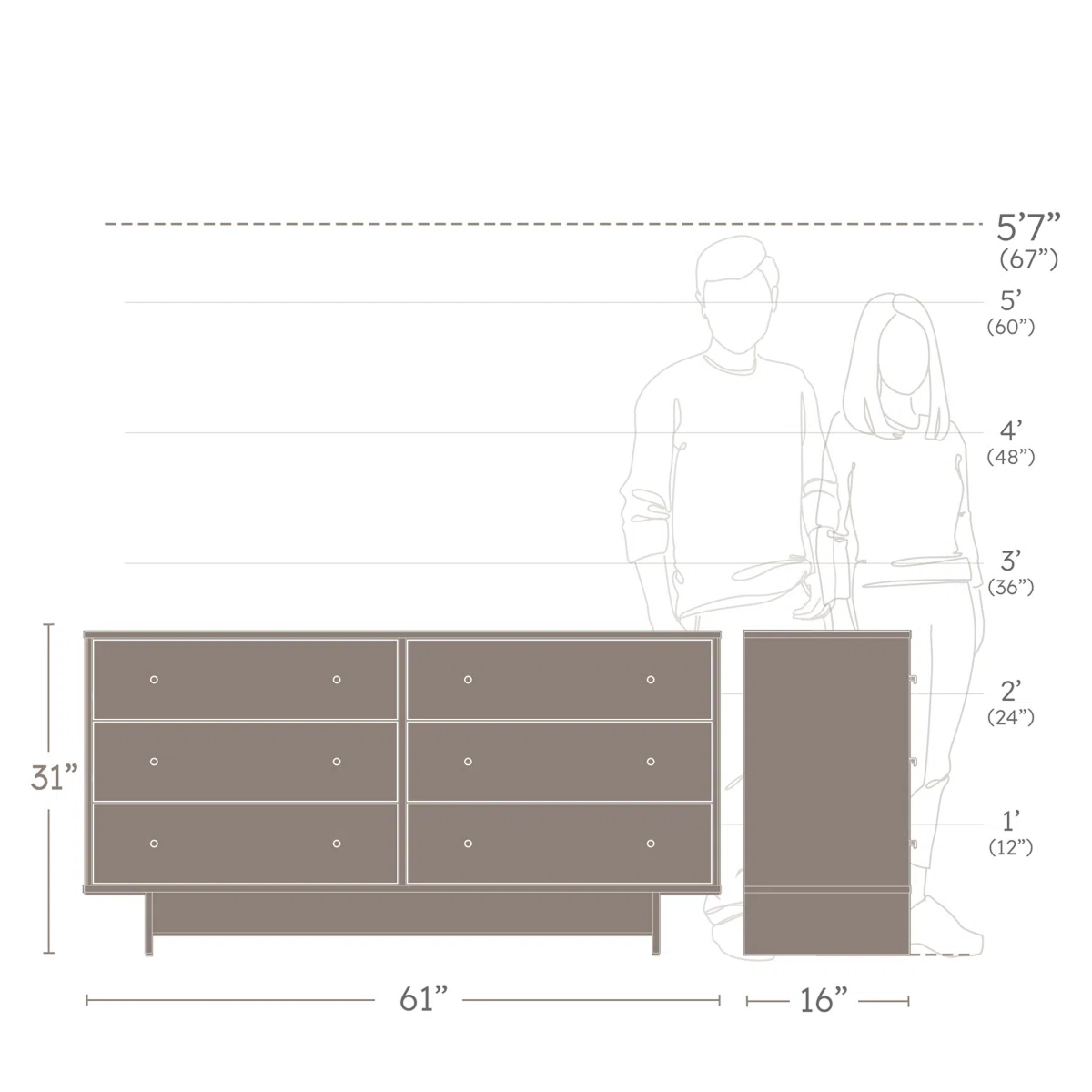 Nira Geometric Luxe Dresser