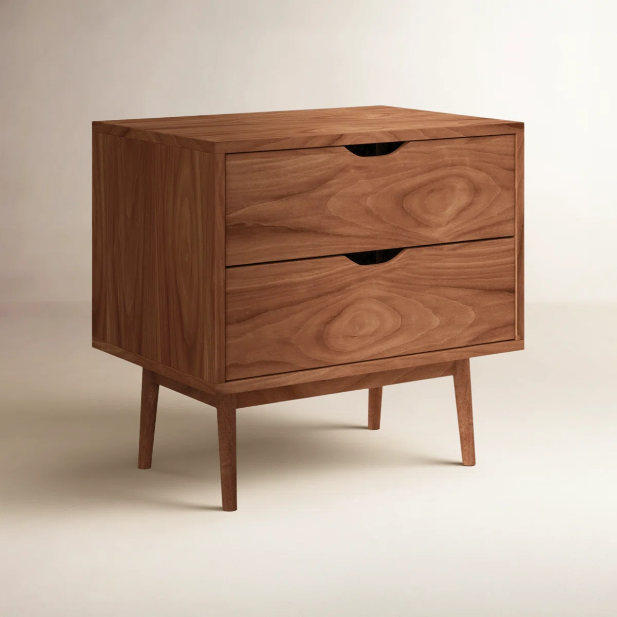 Mid-Century Walnut Bedside Table