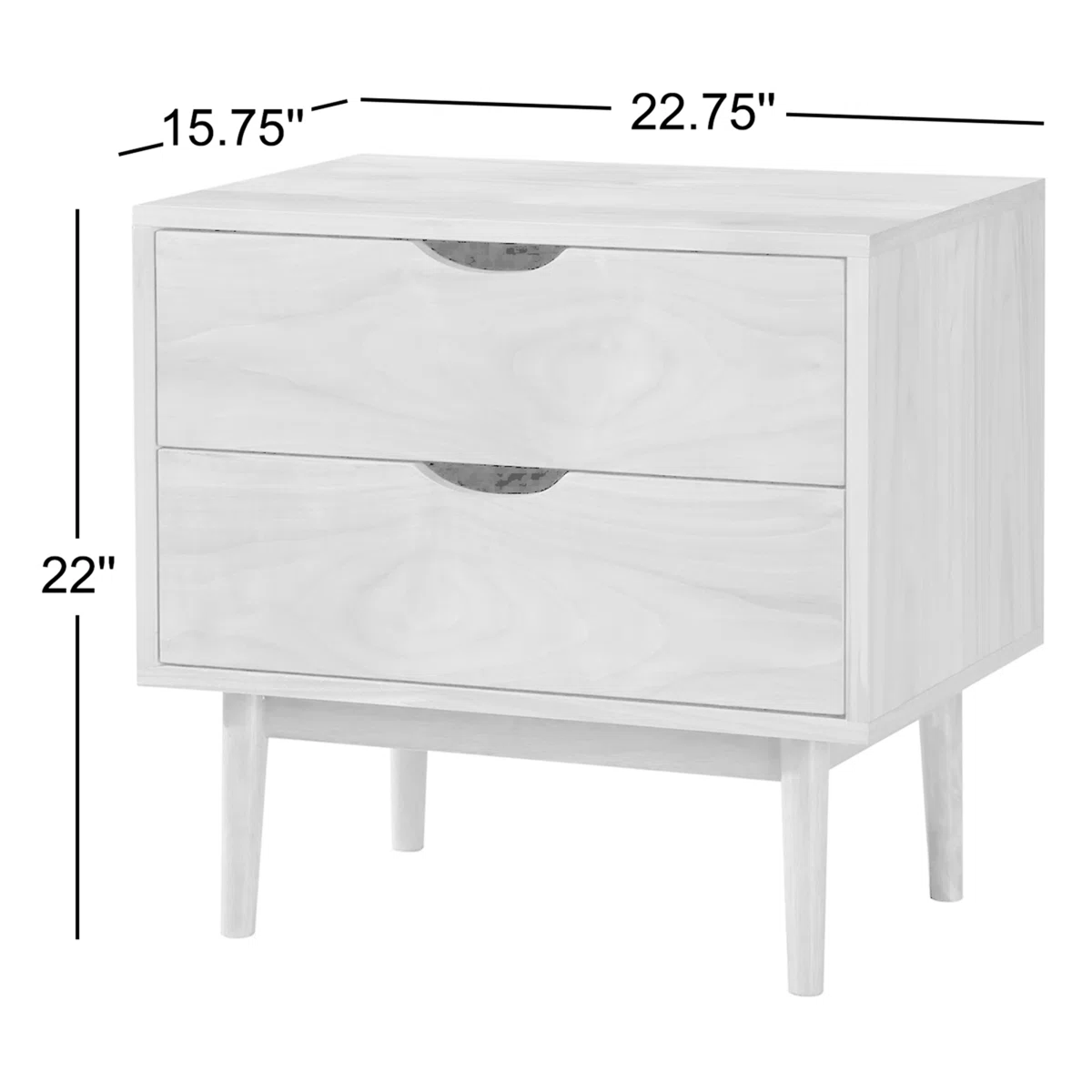 Mid-Century Walnut Bedside Table