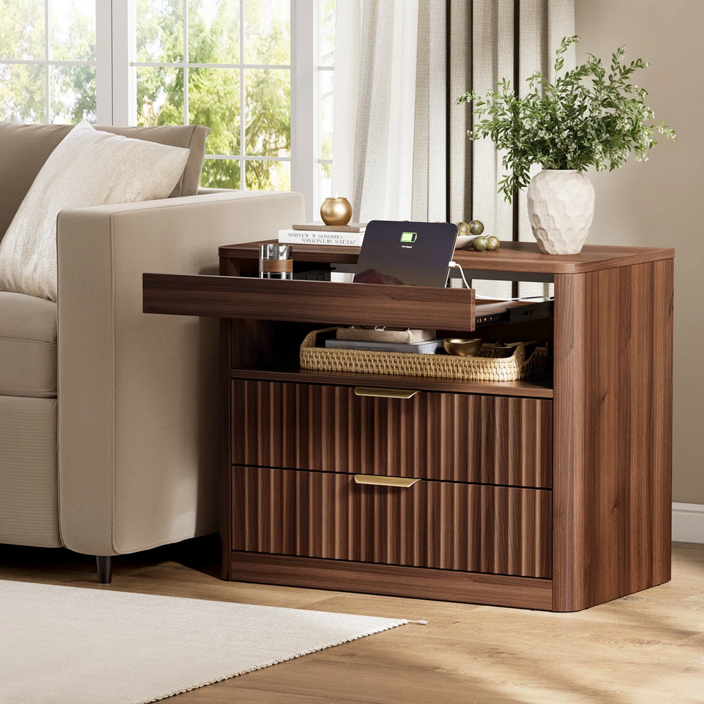 Fluted Executive Side Cabinet