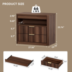 Fluted Executive Side Cabinet