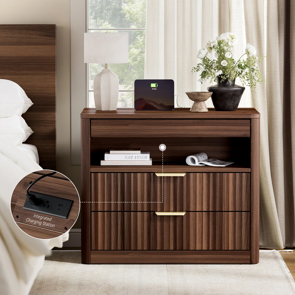 Fluted Executive Side Cabinet