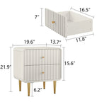 Ivory Gold Luxury Bedside Table