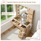 Nira Fluted Oak Dressing Table