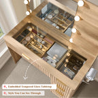 Nira Fluted Oak Dressing Table