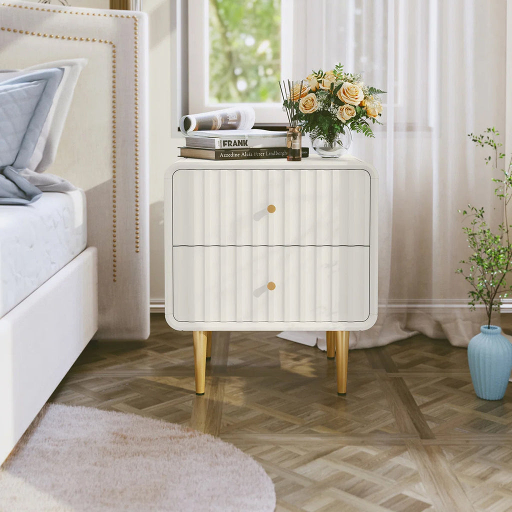 Ivory Gold Luxury Bedside Table