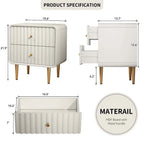 Ivory Gold Luxury Bedside Table