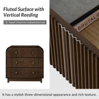 Arched Fluted Chest Bedside Table
