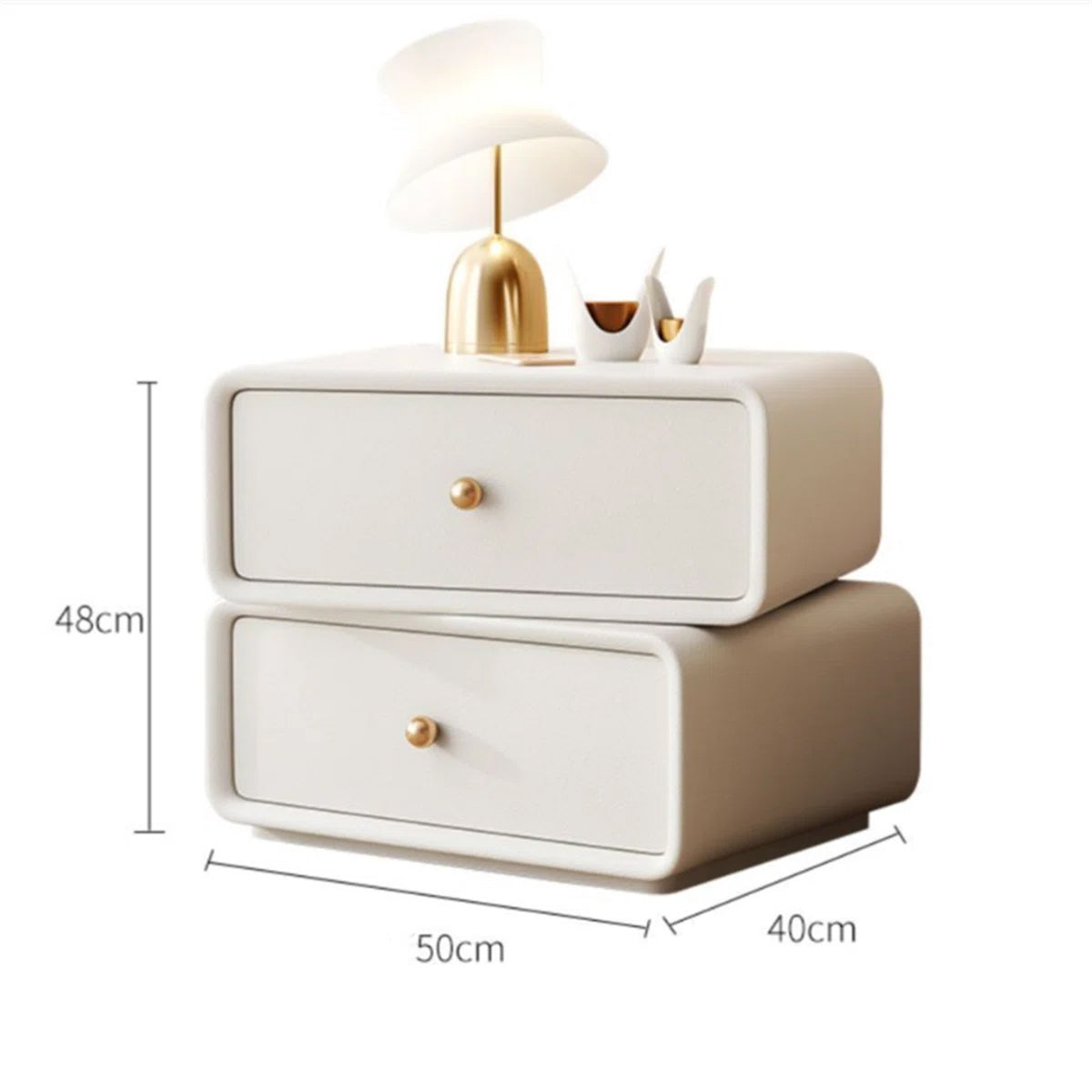 Minimal White Modern Bedside Table