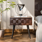 Geometric Cube Bedside Table