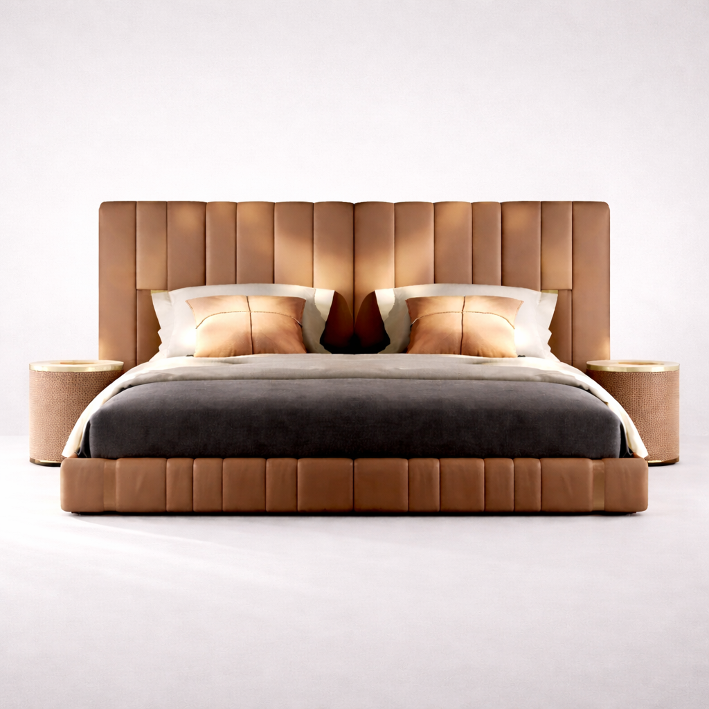 Walnut Luxe Bed set