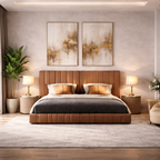 Walnut Luxe Bed set