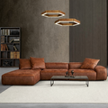 Sienna Modern Leather Chaise Sectional Sofa